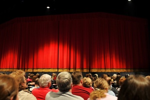 theater audience staring at curtain